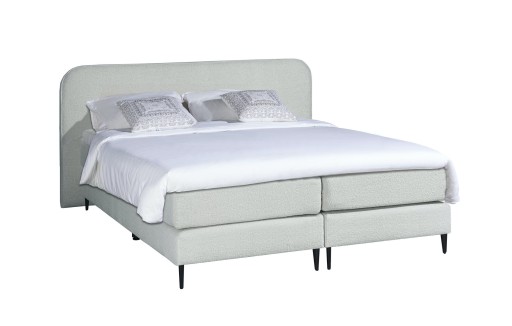 Mörgenn Bouclé Boxspring Wit 180x210