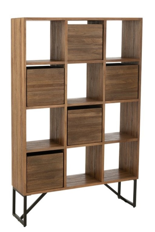 J-Line Cabinet With Drawers Recycled Teak Natural