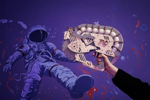Eco Wood Art 3D Mechanische Puzzel, Ping Pong Gun, 4189, 38,7x9,6x29,8cm