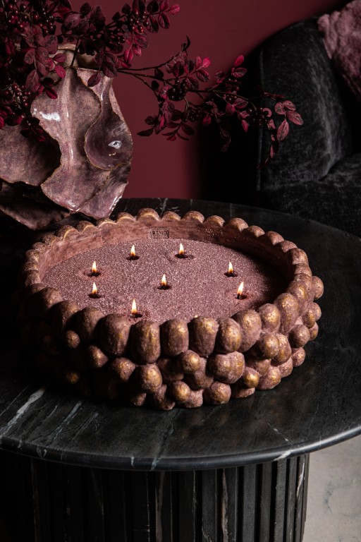 Stenley Bronze Cement Round Rough Rock Bowl L