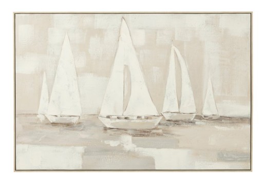 J-Line Painting Tog Acrylic Paint/Canvas White/Brown