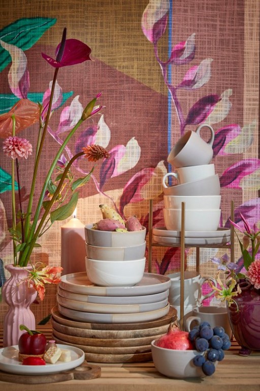 OZZU DESCRIES SET 4 PERSONS - STONE GOOD - TAUPE