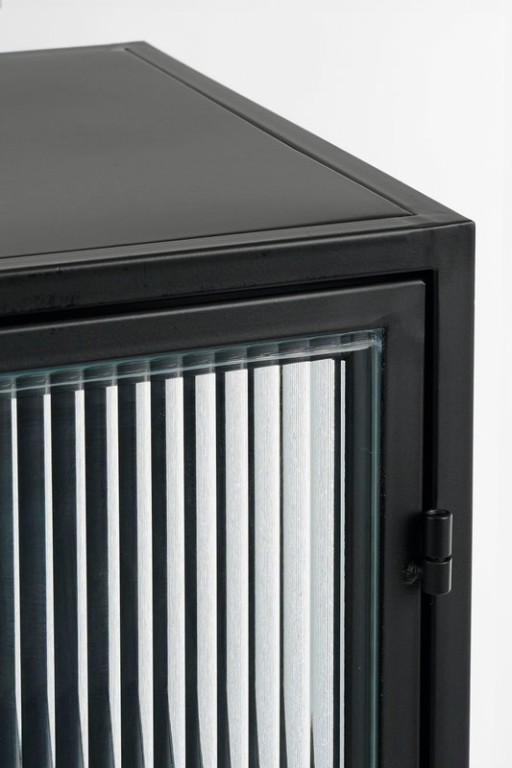 Clifton storage cupboard with doors - L38 x B35 x H90 cm - Metal - Black