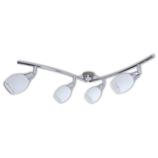 4 LED wand- en plafondrail "Rome" silver, 81