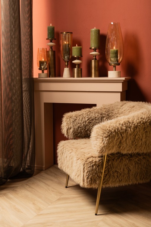 Sajeth Brass Luster Glass Stormlight On Base S