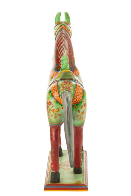 J -Line Decoration Horse On Staller Mumbai - Wood - Mix