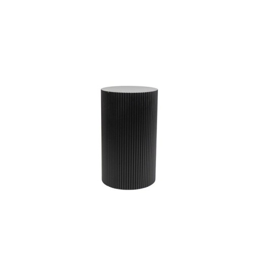 Side Table / Pillar- Cylinder - MDF - Black -30x54cm