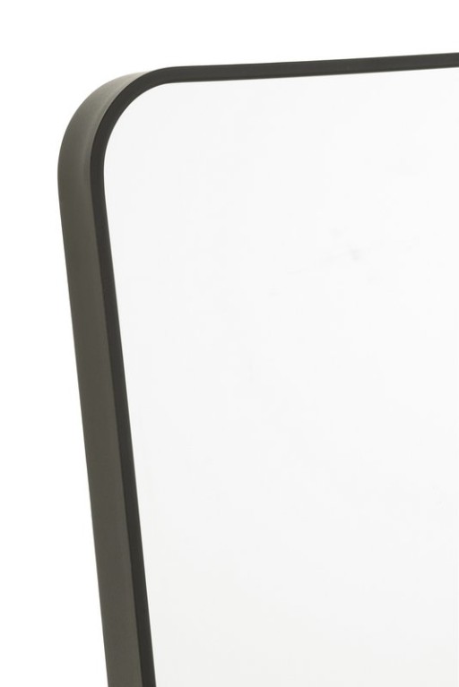 J -Line Mirror on foot rectangle - Glass/Metal - Black - 55 x 150 cm