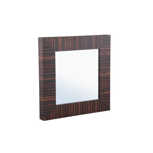 Tiess Brown Wooden Veneer Mirror Straight Frame