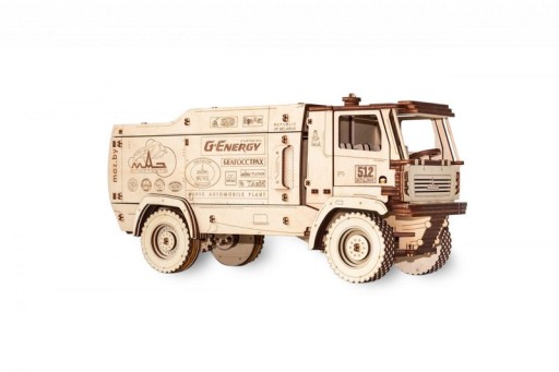 Eco Wood Art 3D Mechanische Puzzel Sport Truck MAZ 5309RR, 648, 24x9x11,7cm