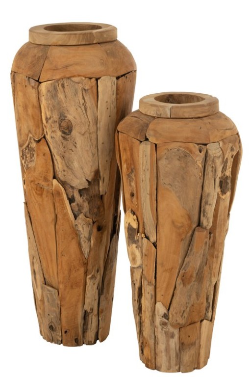 J -Line vase teak - natural - Large - 115 cm high