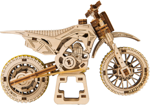 Wooden City Moto Cross, WR343, 13.7x6.2x8.7cm