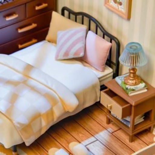 DIY Huisje Super Creator Sweet Dream Bedroom, Robotime, DW009, 16,3x16,3x15,2cm