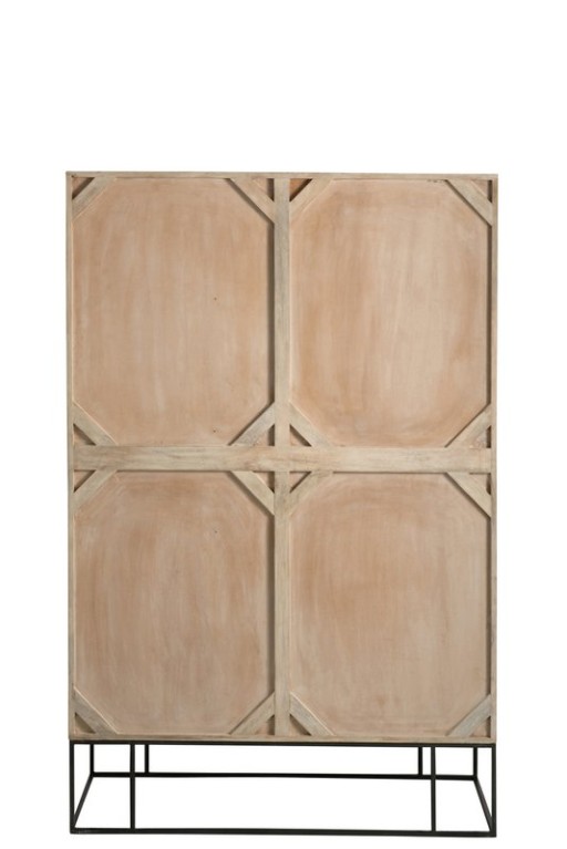 J-Line cabinet Woven - 3 doors + 4 drawers - wood - natural