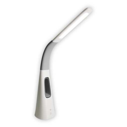 LED table light "Ventu" with fan, with touch, dimmable, made of white plastic, firmly built-in LEDs, 40 cm high