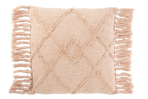 J-Line cushion Square Check - cotton - polyester - pink