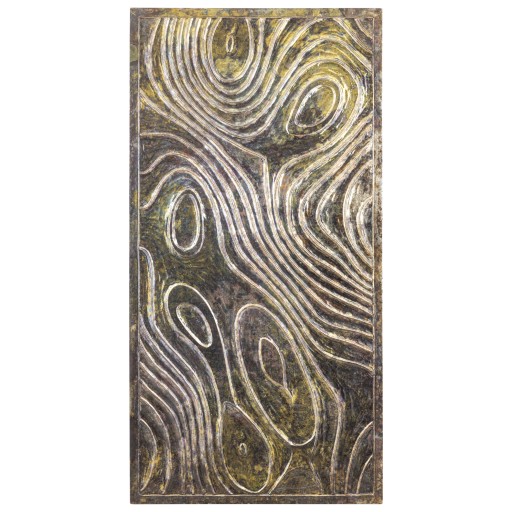 Connolly Oil Green Wood Rect Wall Panel L