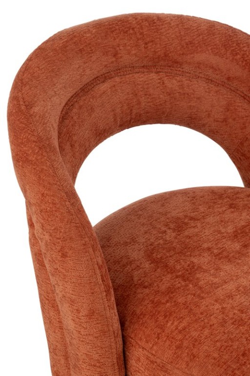 J -Line Chair Accent - Textile - Orange/Rust