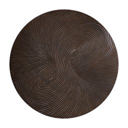 Wiktor Brown MDF Round Wallpanel Swirl Carved L