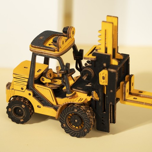 Wooden Puzzle 3D Forklift, Robotime, TG413K, 21x6.5x12.5cm
