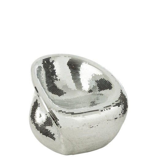 J-Line stoel Spiegel - hars - zilver