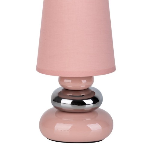 Keramik Tischleuchte "STONEY" rosa - Klassik - Tischleuchte - - rosé/lachs - E14 - keine Angabe