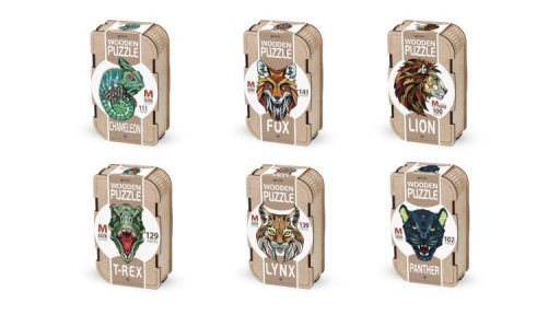Eco Wood Art Wooden Jigsaw Puzzle Lynx size M, 1898, 35.3x28x0.5cm