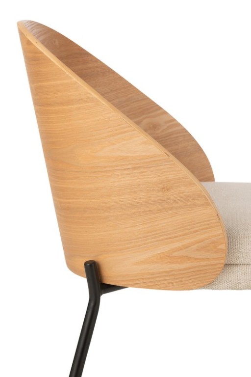 J-Line Chair Lone Plywood/Metal Natural/Beige