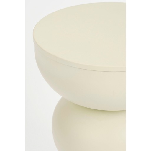 Luna Bijzettafel - H46 x Ø32 cm - IJzer - Off-white