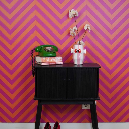 Vaas -bloemen vaas vissen - roze/wit- 14x11,5x18cm