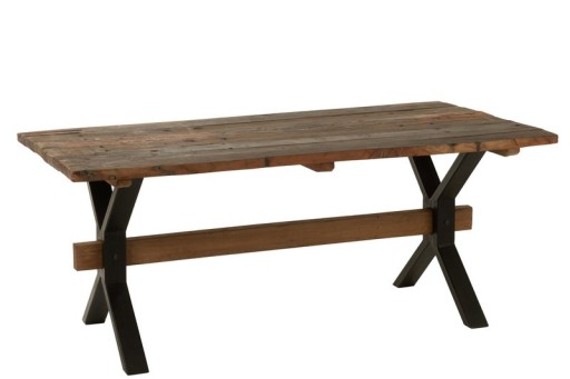 J-Line Dining Table Outdated Wood Brown