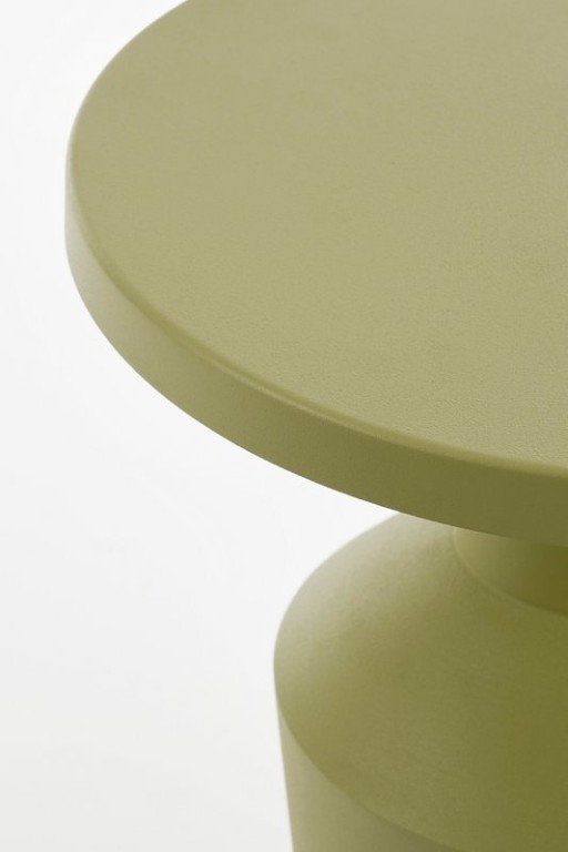 Feroza side table - H41 x Ø34 cm - Metal - Light green