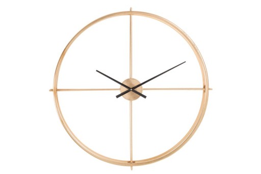 J-Line Round clock - metal - gold - S - Ø 80 cm