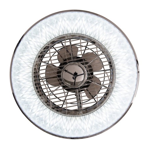 LED ceiling light "Viento" with fan, made of metal and plastic, with integrated LEDs, lighting for living rooms or office