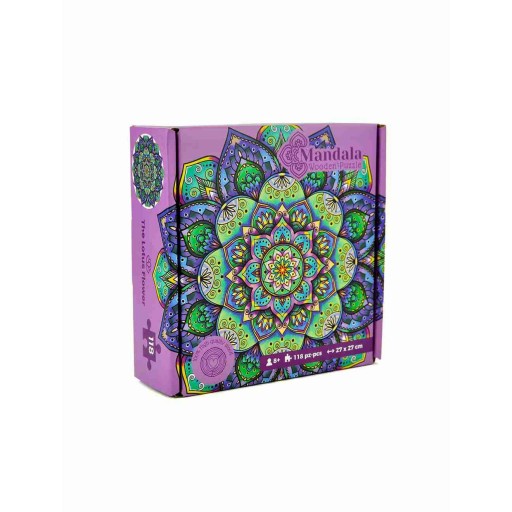 Logica Giochi Mandala Houten Legpuzzel Lotusbloem/Flower of Life, LG822, 27x27cm