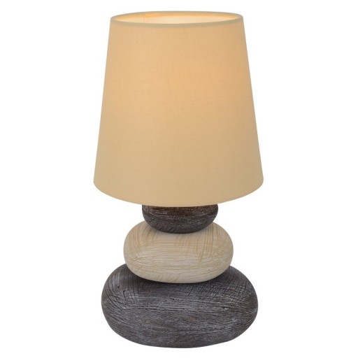 Ceramic table lamp "Stoney", table lamp made of ceramic, nature, with E14 version, table lamp for dining room, living room, hallway or office, or as a bedside lamp, 31 cm high