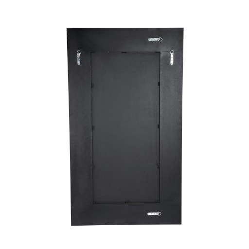 Tiess Black Wooden Veneer Mirror Rect Gold Rim S