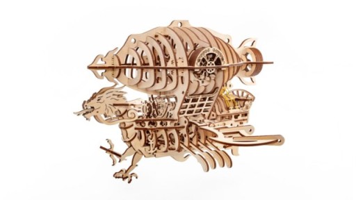 Eco Wood Art 3D Mechanical Puzzle Pirate Airship Skylord, 0327, 37.1x37.7x25.5cm