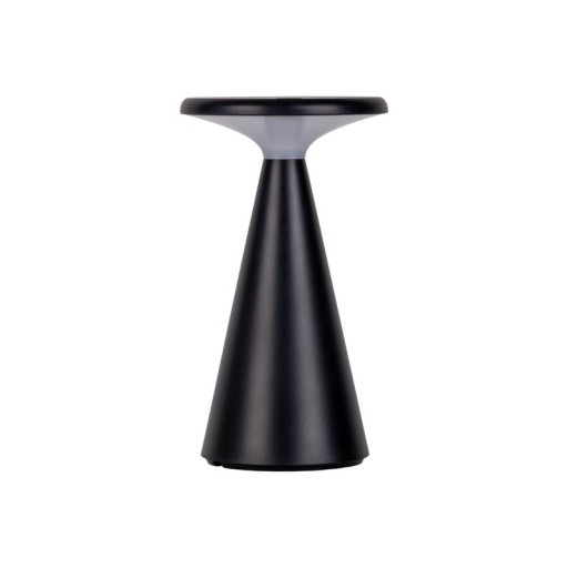 Solar battery table light "Palu" for outside and inside, made of plastic in black, 20 cm high