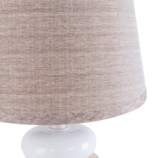 Ceramic table lamp "Stoney", ceramic table lamp in brown, with E14 socket, table lamp for dining room, living room, hallway or office, or as a bedside lamp, 31 cm high