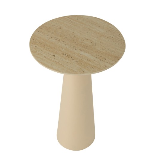 J-Line Bijzettafel Column Kegel Ijzer Ecru/Beige
