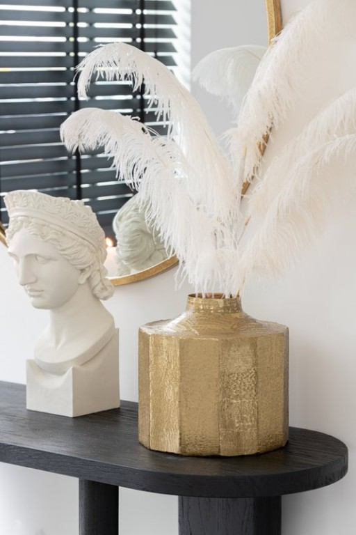 J -Line Vase Square - Metal - Gold - Small - Ø 30 cm