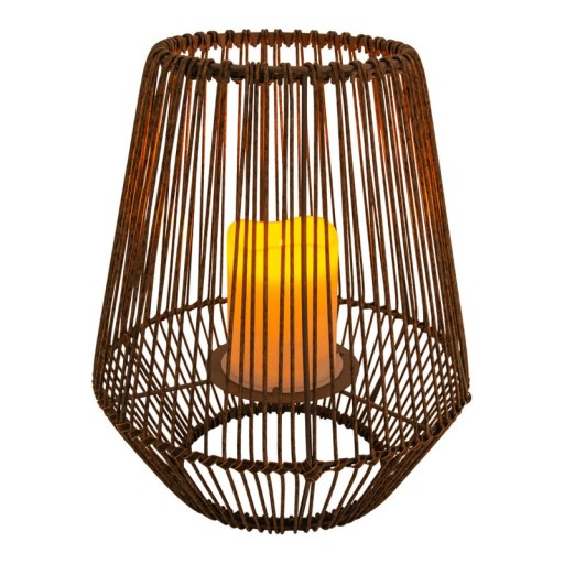 LED solar lamp "Plasto" Ø 26 cm outdoors made of brown metal and plastic