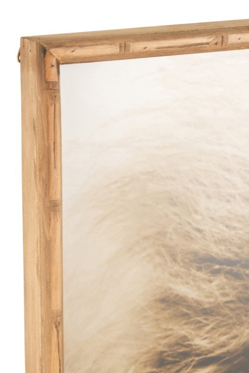 J-Line Wall decoration Lion Wood/Glass Brown