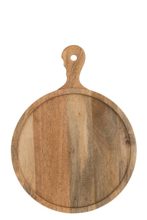 J-Line Round Handle Mango cutting board - wood - natural