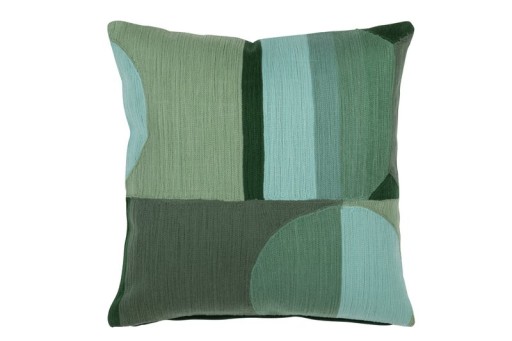 J-Line cushion Shapes - cotton - green/blue