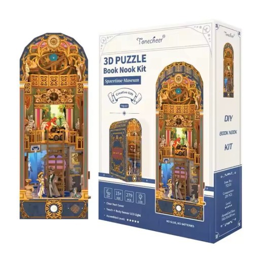 Tonecheer, DIY Book Nook, Spacetime Museum Bookend, TQ133, 27x20x10,2cm