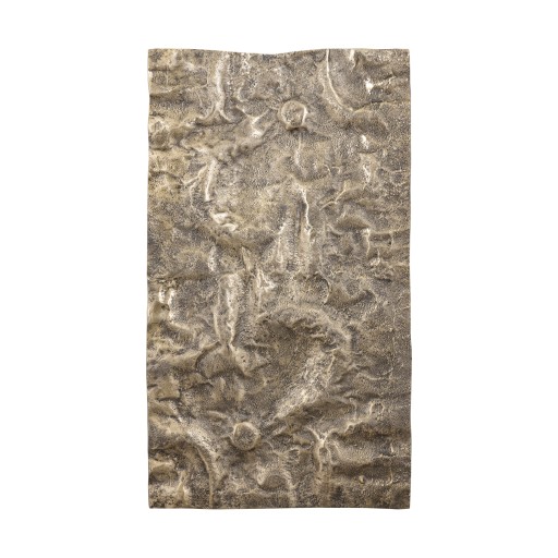 Eogan Gold Casted Alu Wall Panel Rough Rect | Handgemaakt Aluminium Wandpaneel 50x90 cm - Product afbeelding