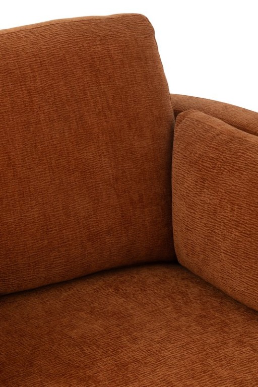 J-Line sofa swiv - poplar wood/foam - rust