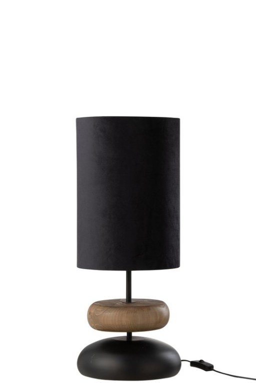 J-Line Lampe Jade Iron/Pine Black/Natural